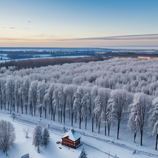 Leningrad region in winter, the city of Peterhof